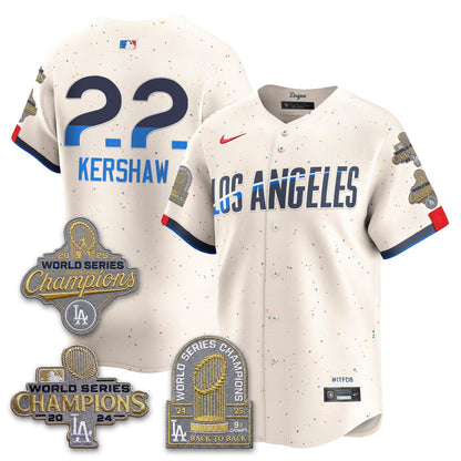 LAD Gold Collection Stadium Vapor Limited Jersey - Back to Back 9x Champs - All Stitched-DTD