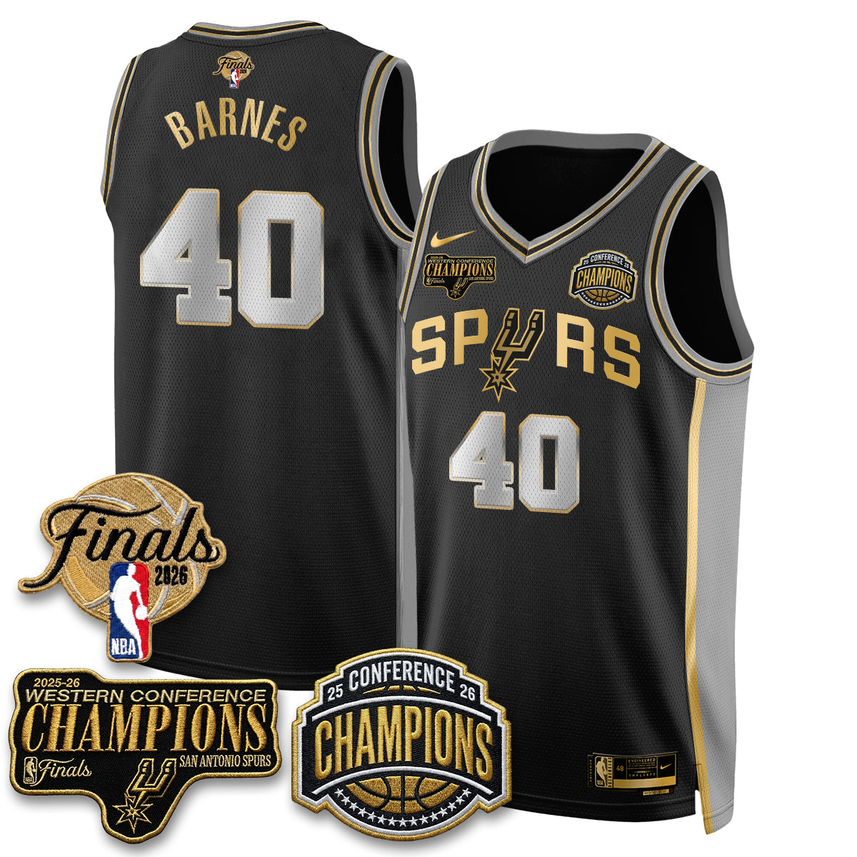 SAS 2026 NBA Western Conference Champions Vapor Special Edition Jersey - Stitched-DTD