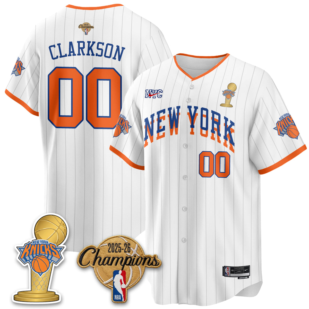 NYK 2026 NBA Champions Vapor Jersey - Stitched-DTD