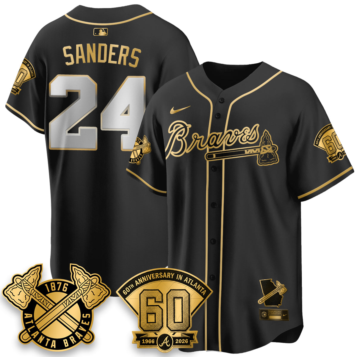 ATL 60th Anniversary Special Edition Vapor Limited Jersey - All Stitched-DTD