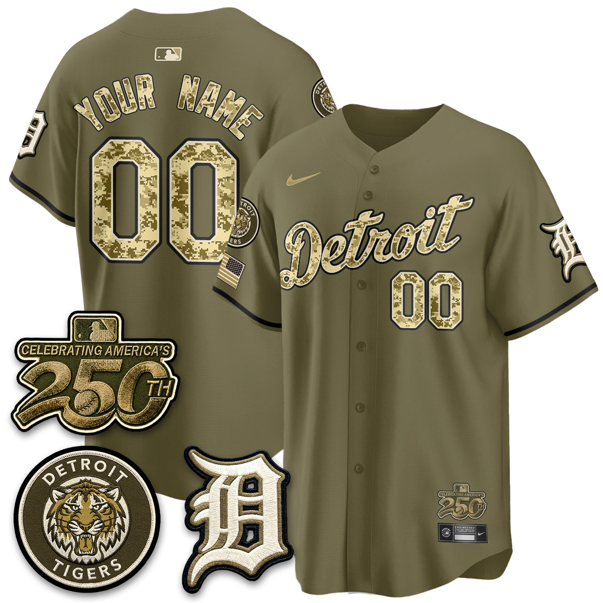 DET 2026 Armed Forces Day Custom Jersey - Stitched-DTD
