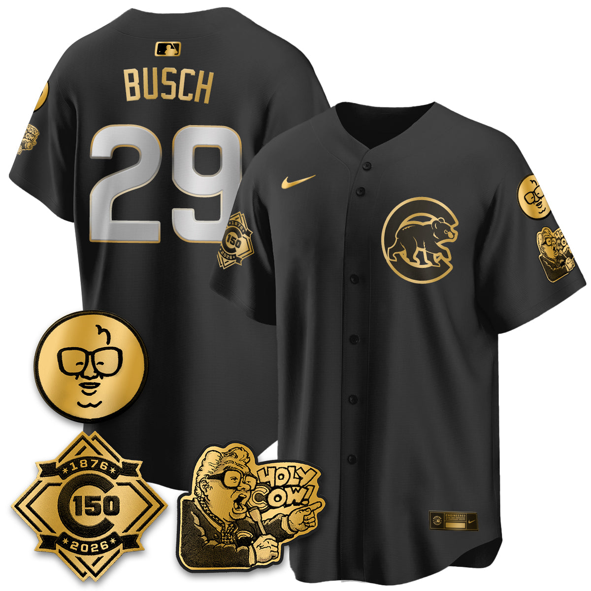 CHC 150th Anniversary Harry Caray Holy Cow Vapor Premier Limited Jersey - All Stitched V3-DTD