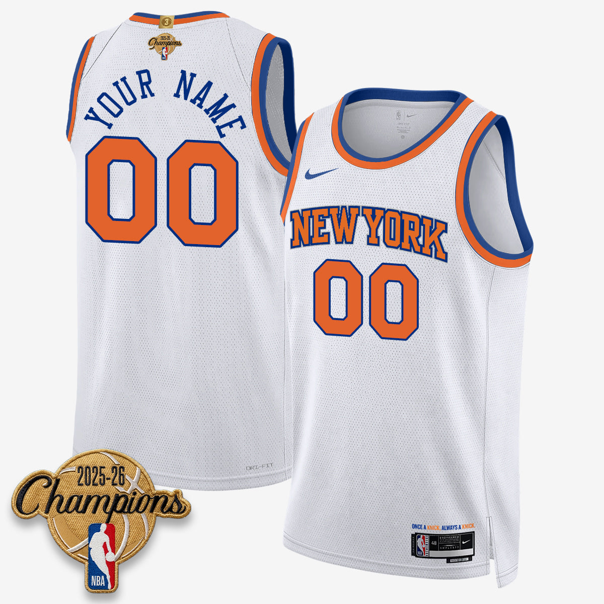 NYK 2026 Basketball Champions Vapor Custom Jersey V2- Stitched-DTD