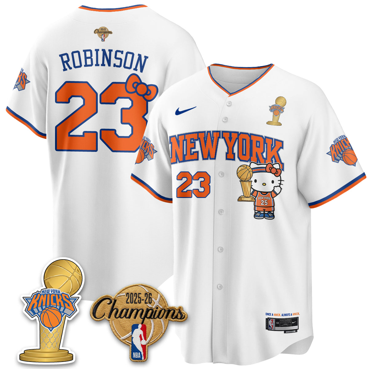 NYK 2026 NBA Champions x Meow Kitty Vapor Jersey - Stitched-DTD