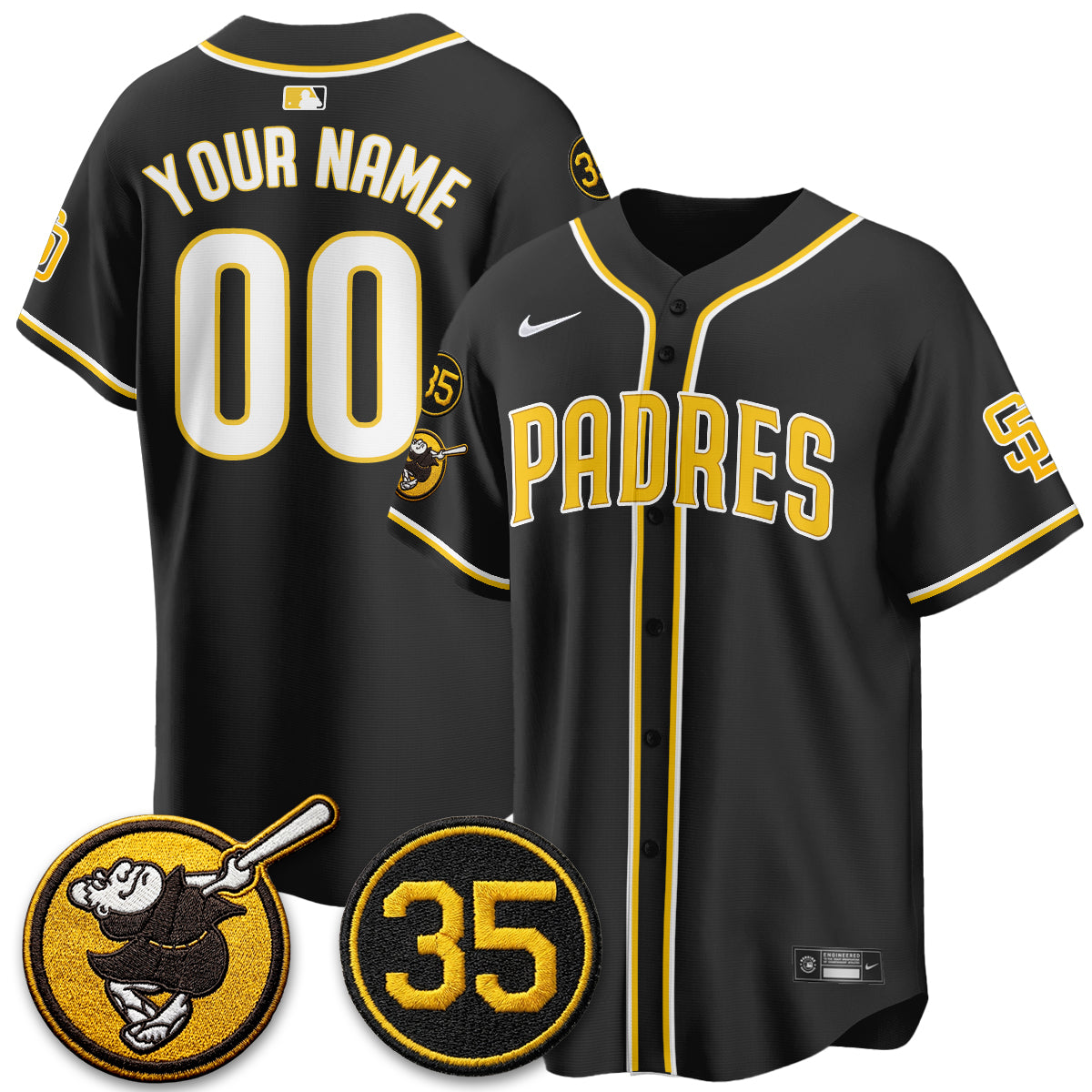 SD 2026 Black Out Style Limited Vapor Custom Jersey - All Stitched-DTD