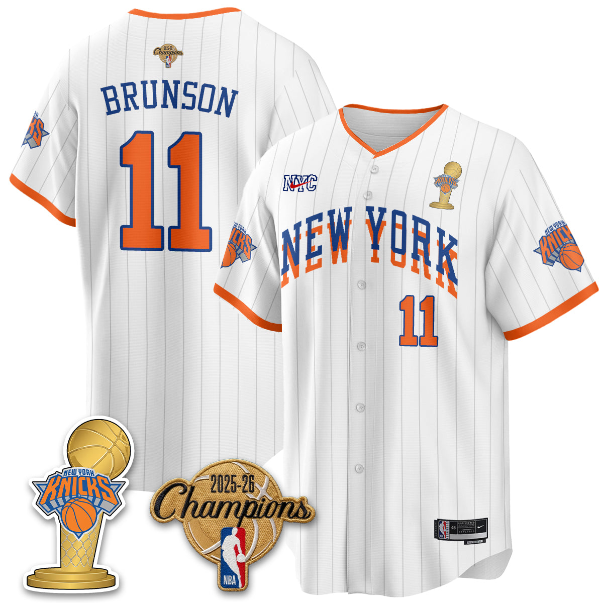 NYK 2026 NBA Champions Vapor Jersey - Stitched-DTD