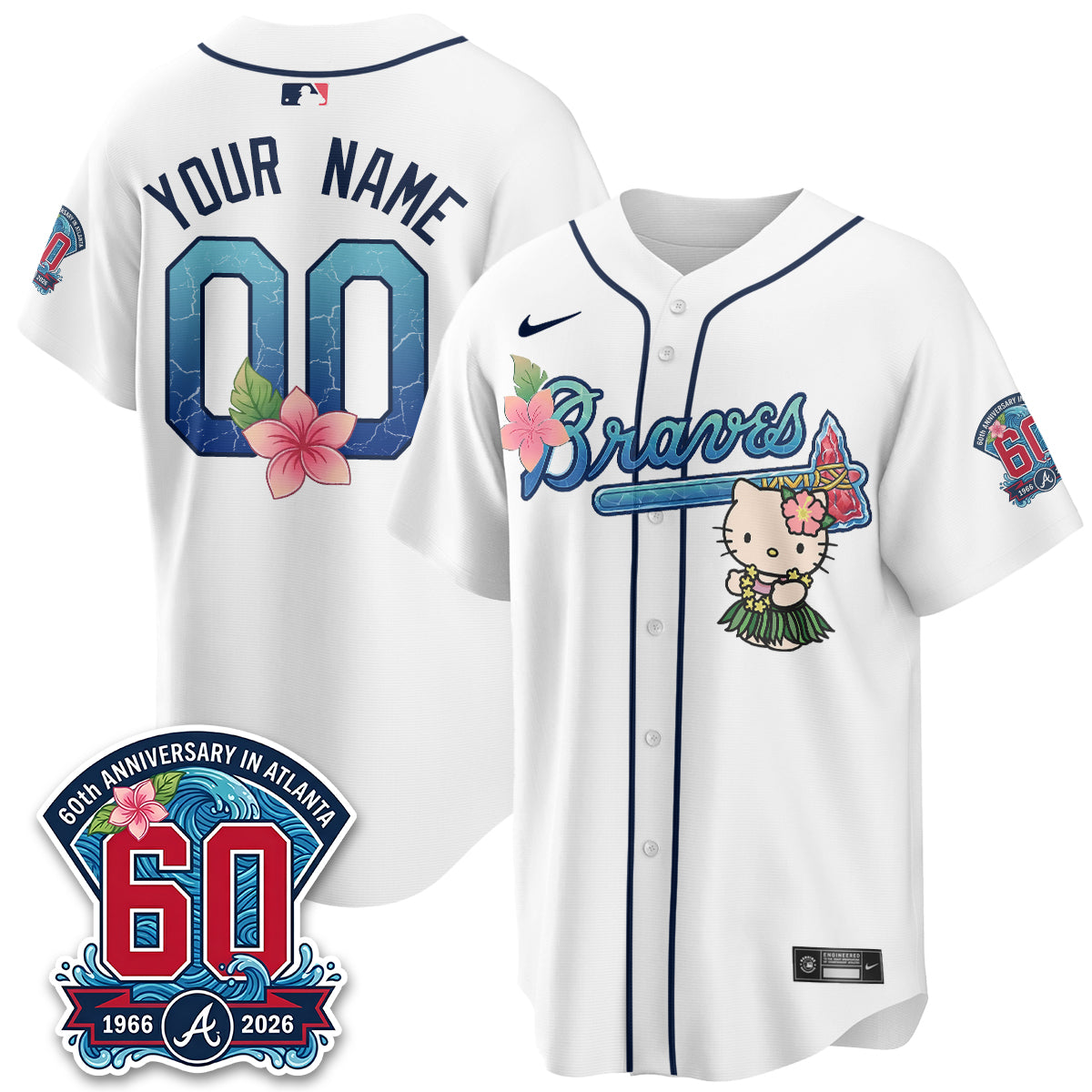 ATL x Meow Aloha Spirit Vapor Custom Jersey - Stitched-DTD