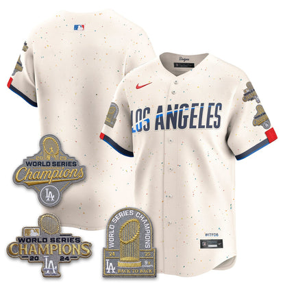 LAD Gold Collection Stadium Vapor Limited Jersey - Back to Back 9x Champs - All Stitched-DTD