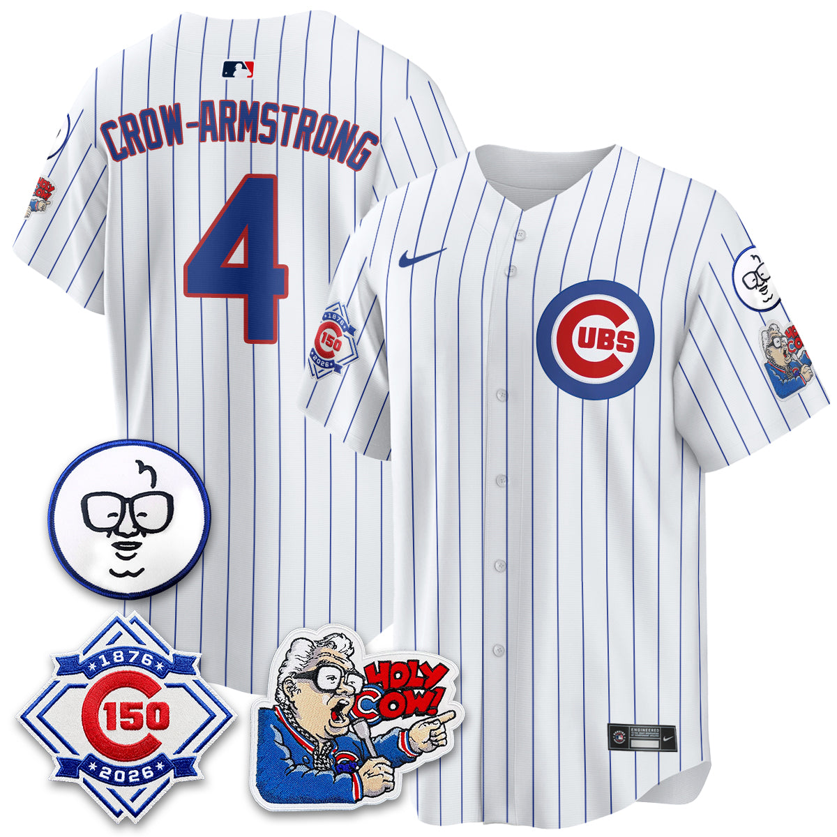 CHC 150th Anniversary Harry Caray Holy Cow Vapor Premier Limited Jersey - All Stitched V2-DTD