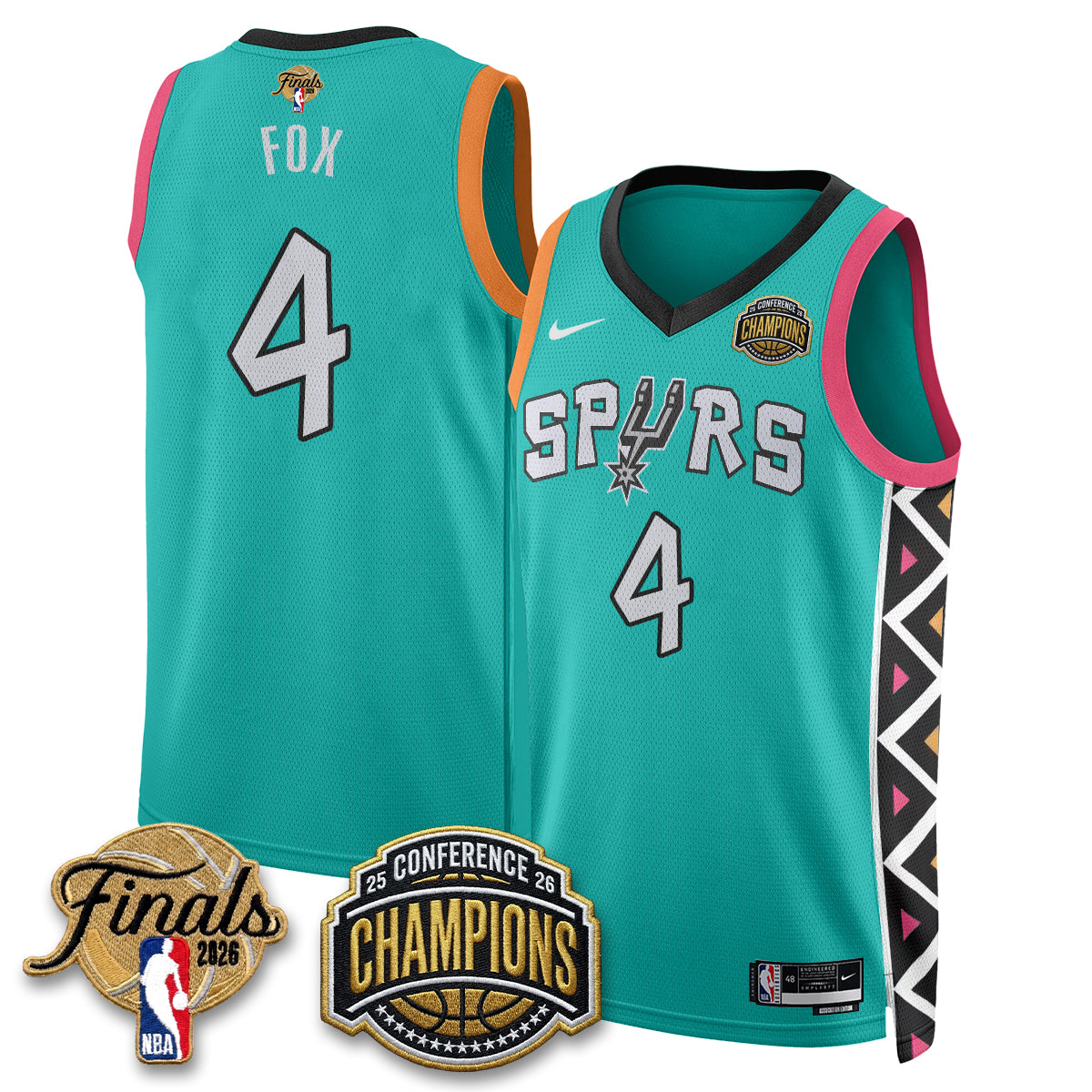 SAS 2026 NBA Western Conference Champions Vapor City Edition Jersey - Stitched-DTD