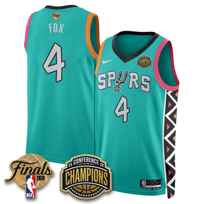 SAS 2026 NBA Western Conference Champions Vapor City Edition Jersey - Stitched-DTD