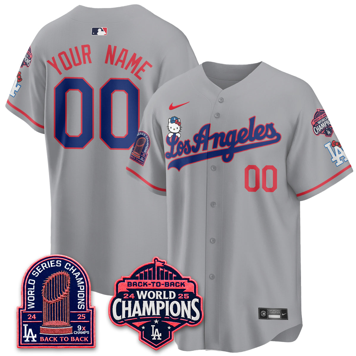 LAD x Hello Kitty Night 2026 Vapor Custom Jersey - All Stitched - V2-DTD