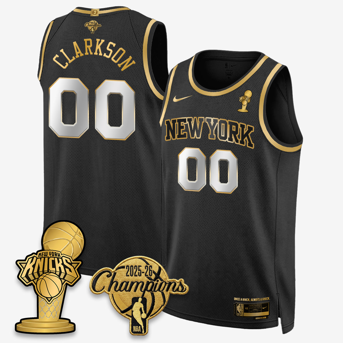 NYK 2026 NBA Champions Gold Edition Vapor Jersey - Stitched-DTD
