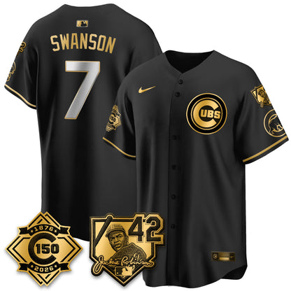 CHC 150th Anniversary & Jackie Robinson Day Patch Vapor Premier Limited Jersey - All Stitched-DTD