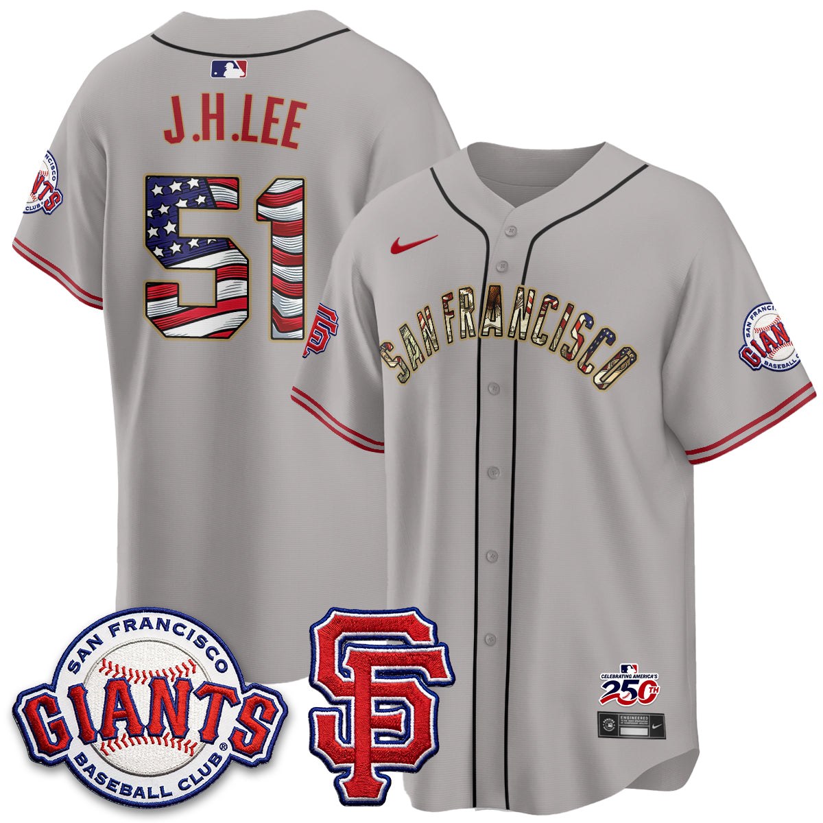 San Francisco Giants2026 Independence Day USA Jersey - All Stitched-DTD