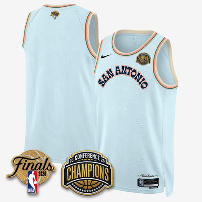 SAS 2026 NBA Western Conference Champions Vapor City Edition Jersey - Stitched-DTD