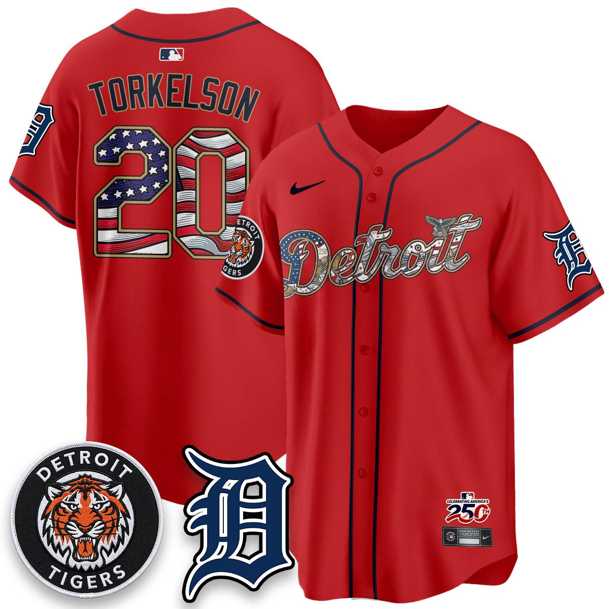 DET 2026 Independence Day USA Vapor Limited Jersey - Stitched-DTD