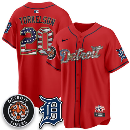 DET 2026 Independence Day USA Vapor Limited Jersey - Stitched-DTD