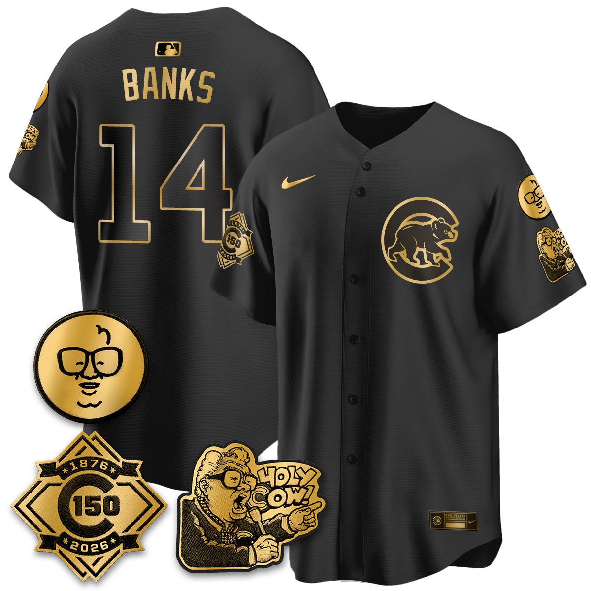 CHC 150th Anniversary Harry Caray Holy Cow Vapor Premier Limited Jersey - All Stitched V3-DTD