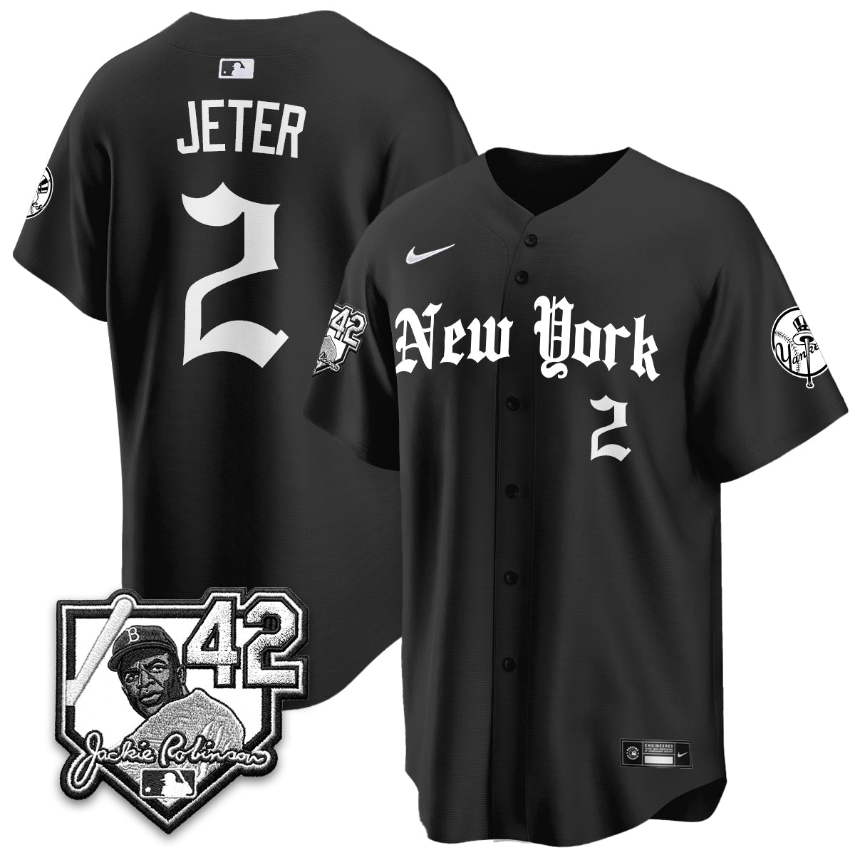NYY 2026 Jackie Robinson Day Gothic Vapor Limited Jersey - All Stitched-DTD