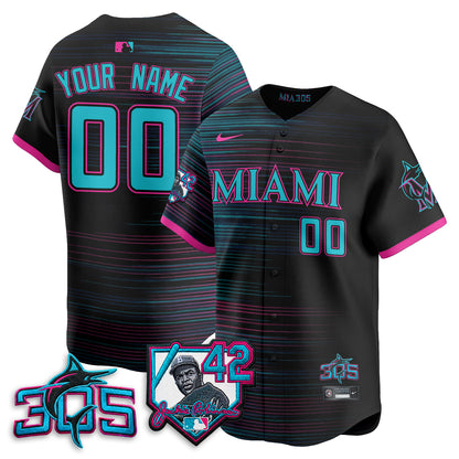 MIA 2026 Jackie Robinson New Era Vapor Custom Limited Jersey - All Stitched-DTD