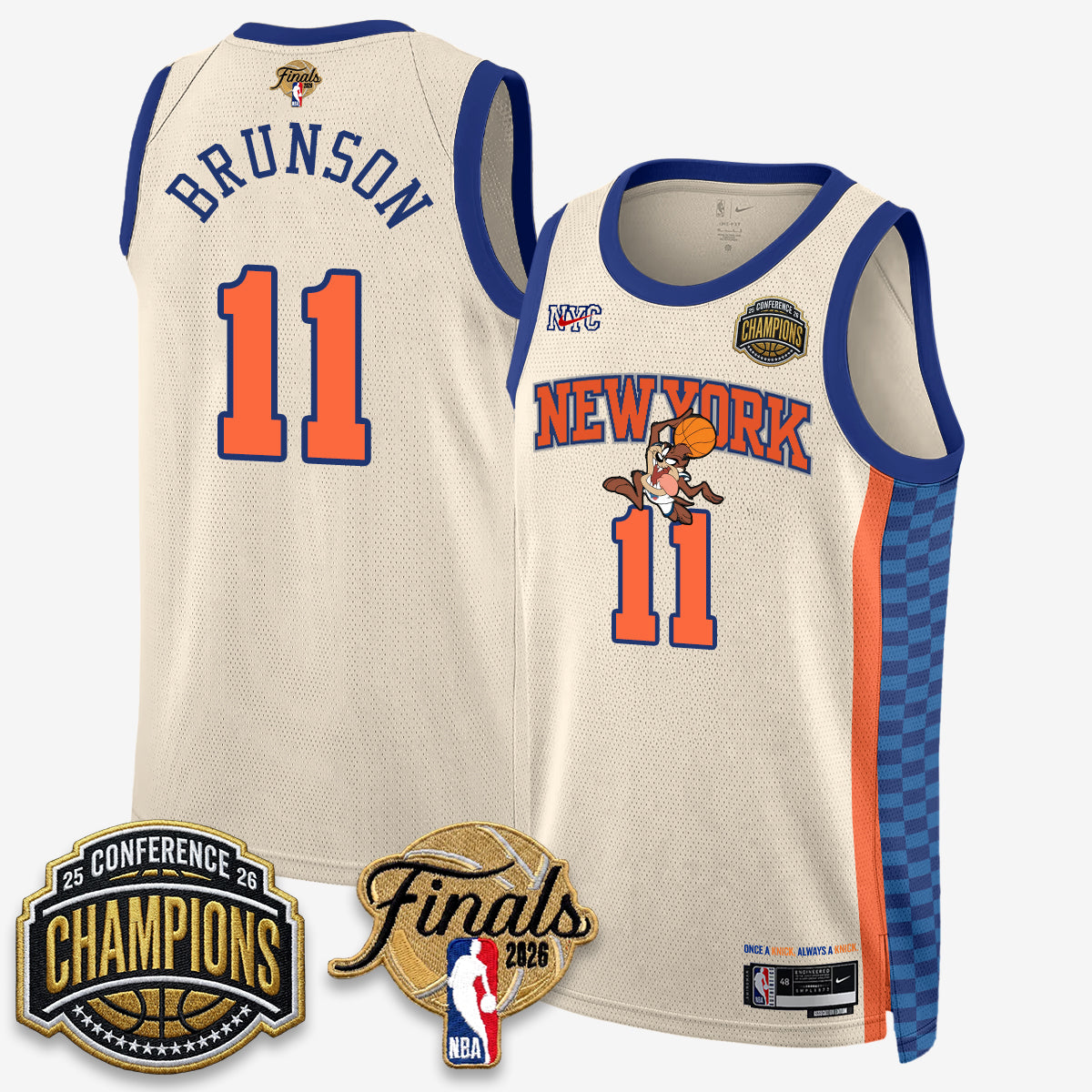 NYK 2026 NBA Eastern Conference Champions x Looney Tunes Vapor Jersey V2- Stitched-DTD