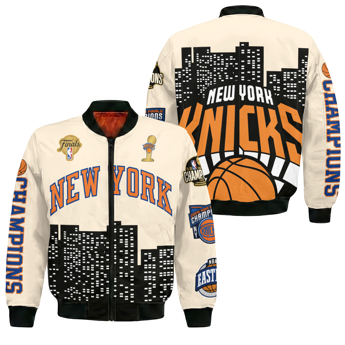 NYK 2026 NBA Finals Champions Limited Edition Bomber Jacket V2 - Printed-DTD