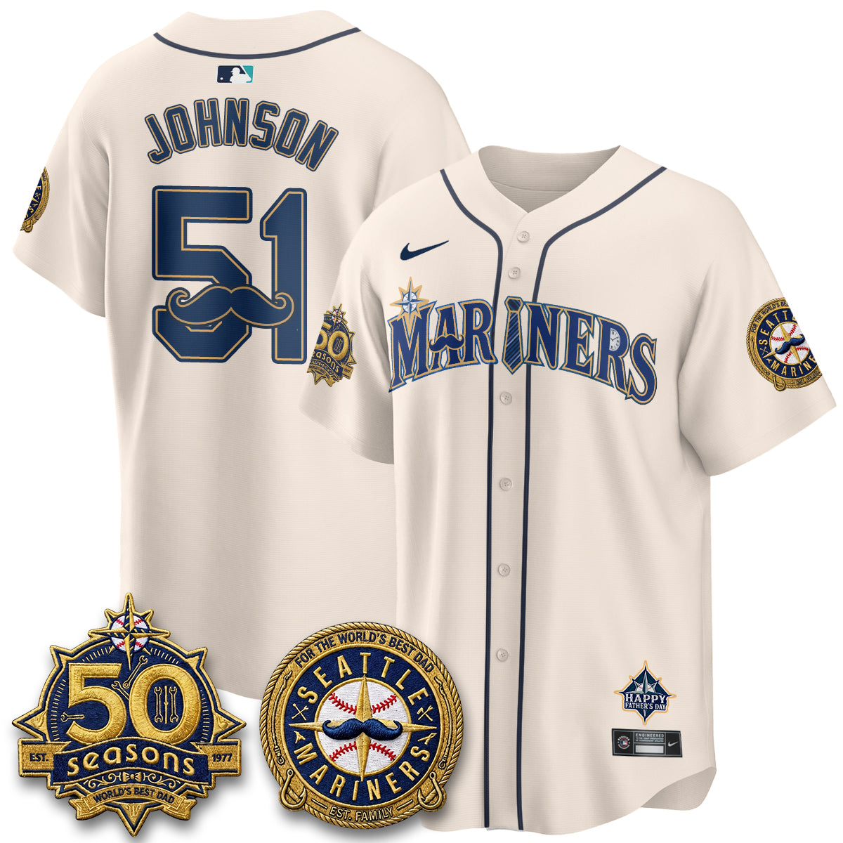 SEA Happy Father's Day Vapor Jersey - Stitched-DTD