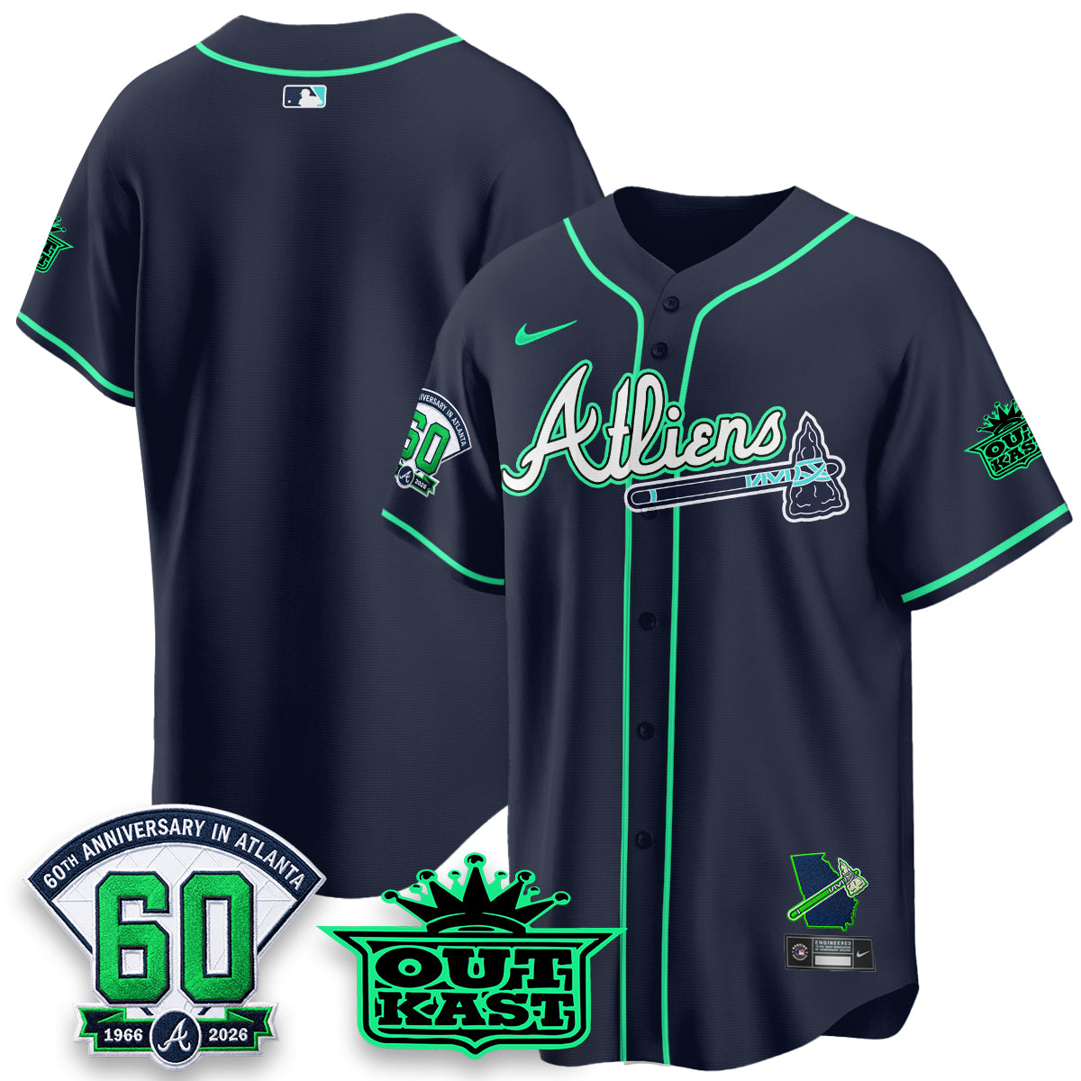 ATL x Atliens Cool Base Galaxy Version Jersey - Stitched-DTD