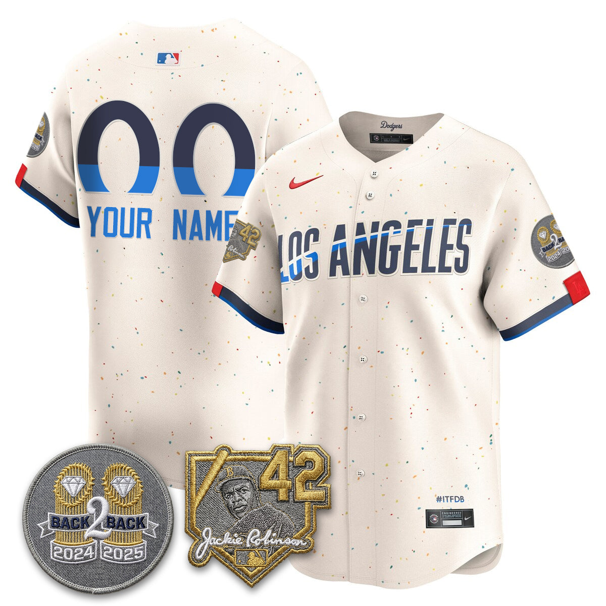 LAD -  2026 Jackie Robinson Day Vapor Custom Limited Jersey - All Stitched-DTD