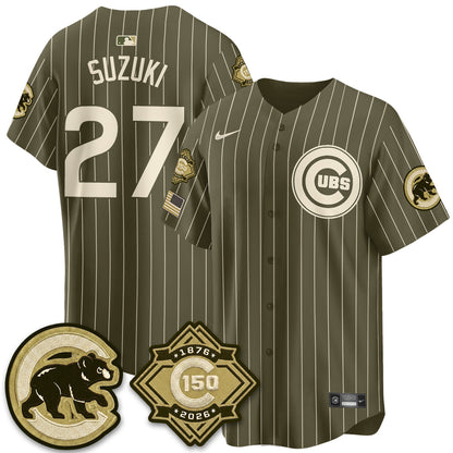 CHC New Era Olive 2026 Armed Forces Day Jersey -All Stitched-DTD