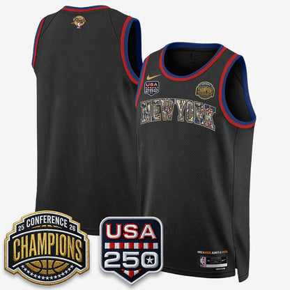 NYK 2026 NBA Eastern Conference Champions x Fourth of July Vapor Jersey - Stitched-DTD