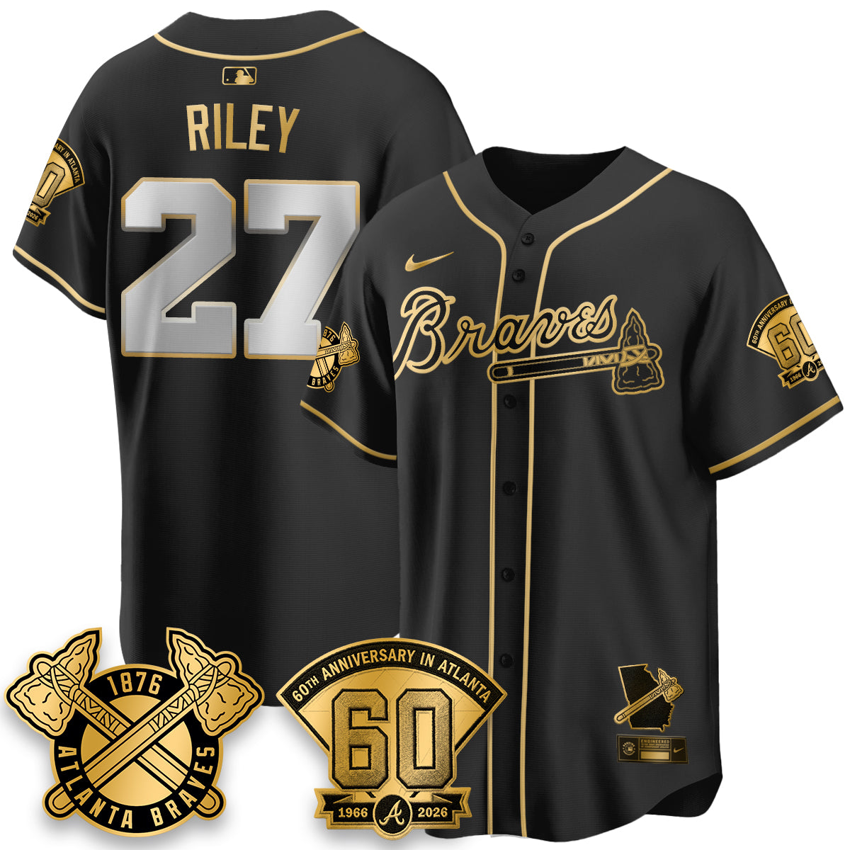 ATL 60th Anniversary Special Edition Vapor Limited Jersey - All Stitched-DTD