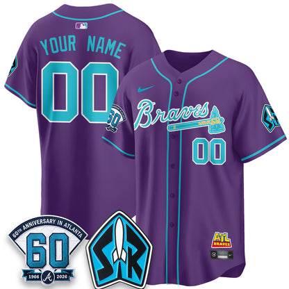 ATL 60th Anniversary Space Ranger Edition Vapor Limited Custom Jersey - All Stitched-DTD