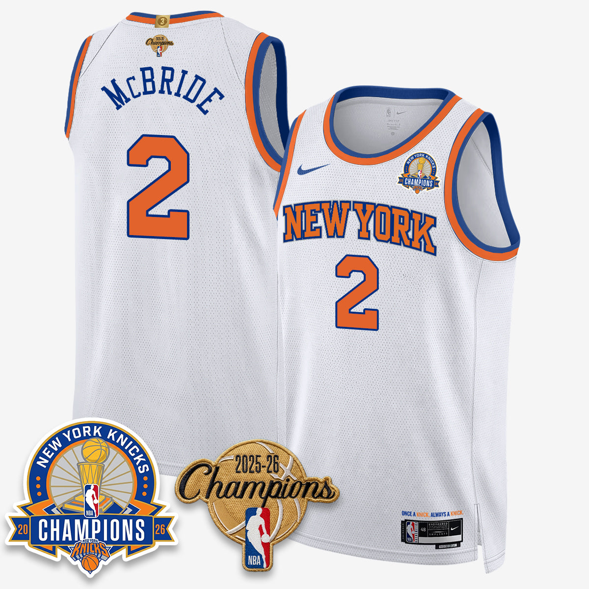 NYK 2026 Basketball Champions Special Edition Vapor Jersey V2- Stitched-DTD