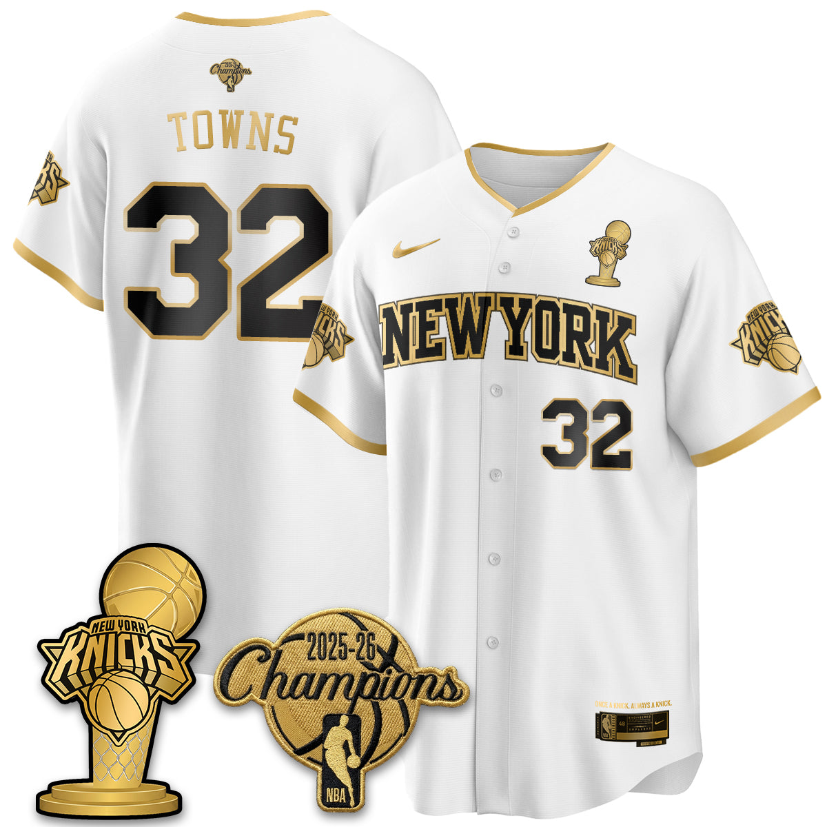 NYK 2026 NBA Champions Vapor Jersey - Stitched-DTD