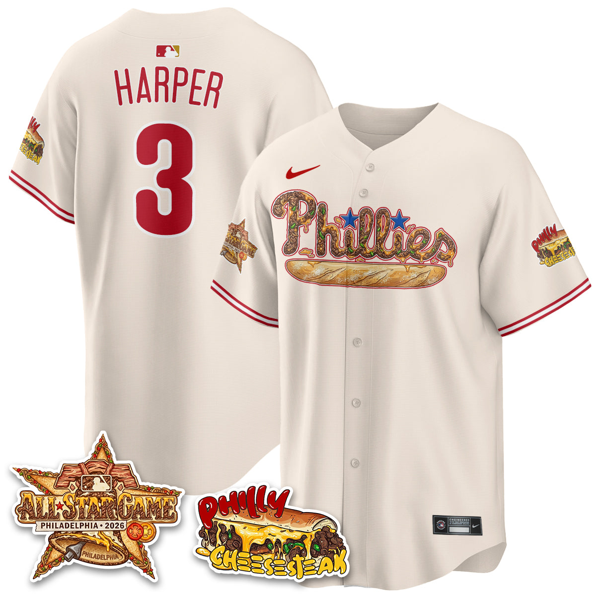 Philadelphia Phillies Cheesesteak Edition Vapor Limited Jersey - Stitched-DTD