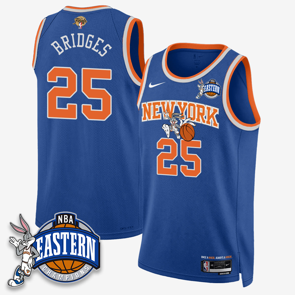 NYK 2026 NBA Finals x Bunny Vapor Jersey - Stitched-DTD