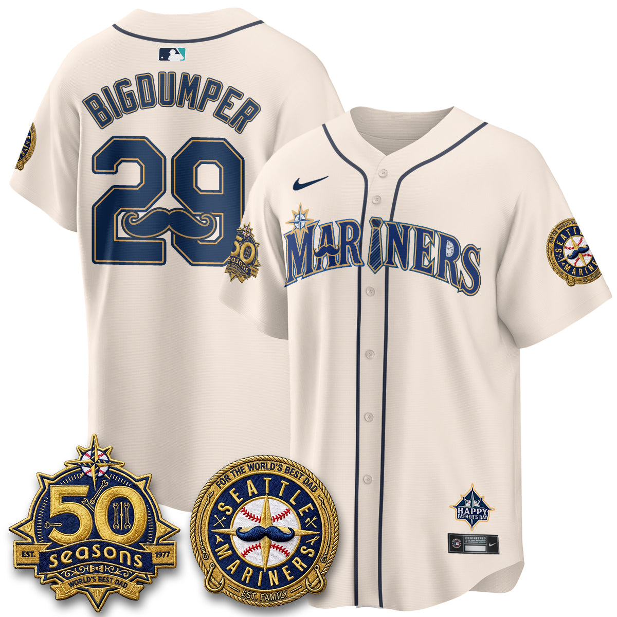 SEA Happy Father's Day Vapor Jersey - Stitched-DTD