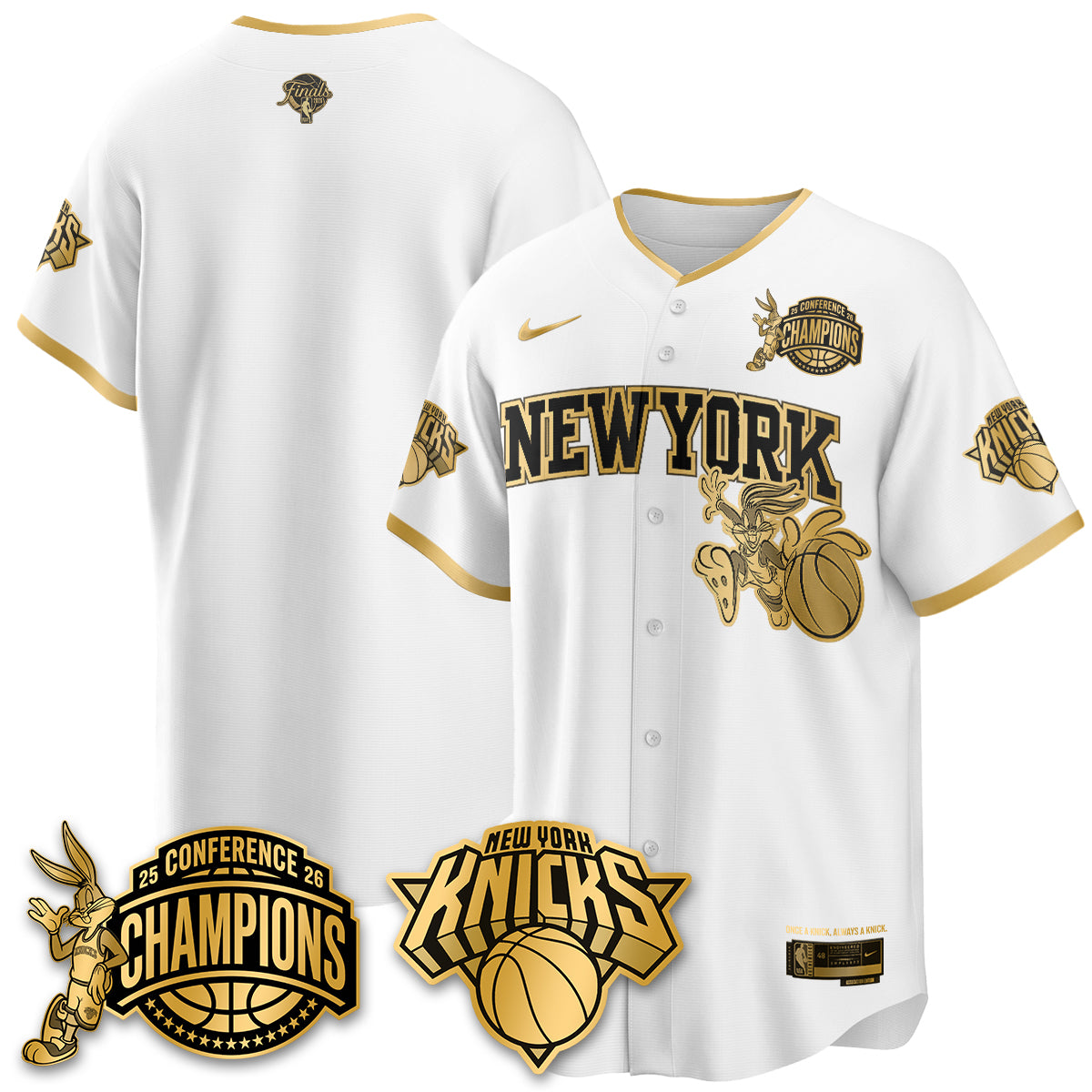 NYK 2026 NBA Finals x Bunny Vapor Jersey V2- Stitched-DTD