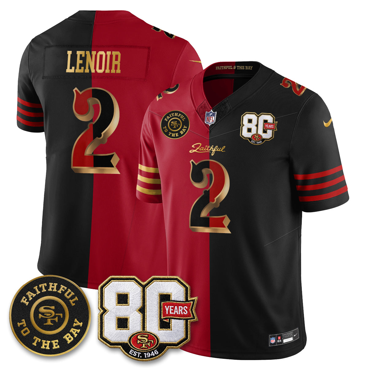 SF “Rivalries” Vapor Limited Jersey - Faithful To The Bay Patch - All Stitched-DTD