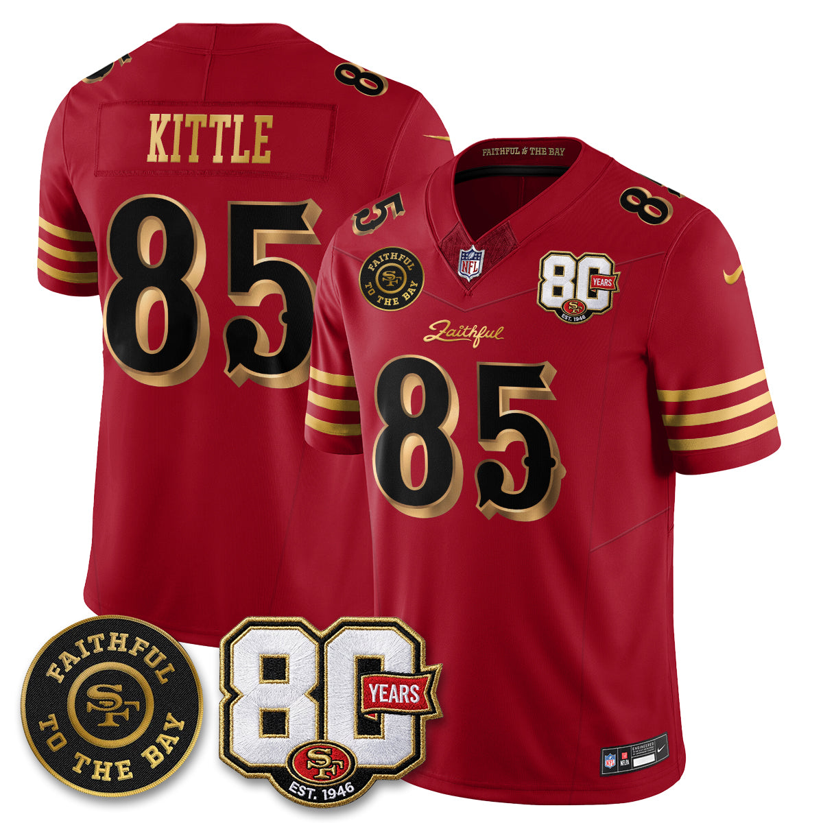 SF “Rivalries” Vapor Limited Jersey - Faithful To The Bay Patch - All Stitched-DTD