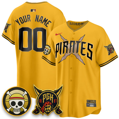 PIT 2026 City Connect x One Piece Vapor Limited Custom Jersey - All Stitched-DTD