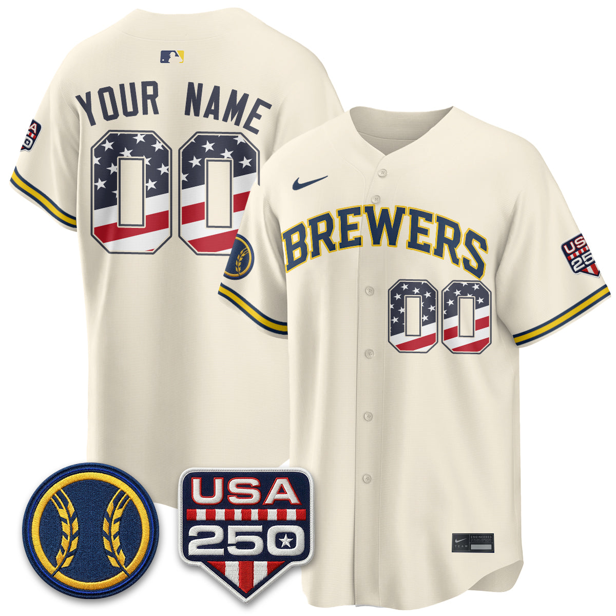 MIL Fourth of July Vapor Limited Custom Jersey - Stitched-DTD