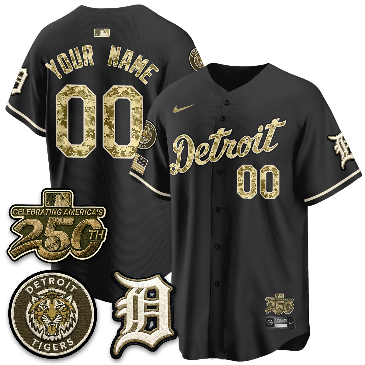 DET 2026 Armed Forces Day Custom Jersey - Stitched-DTD