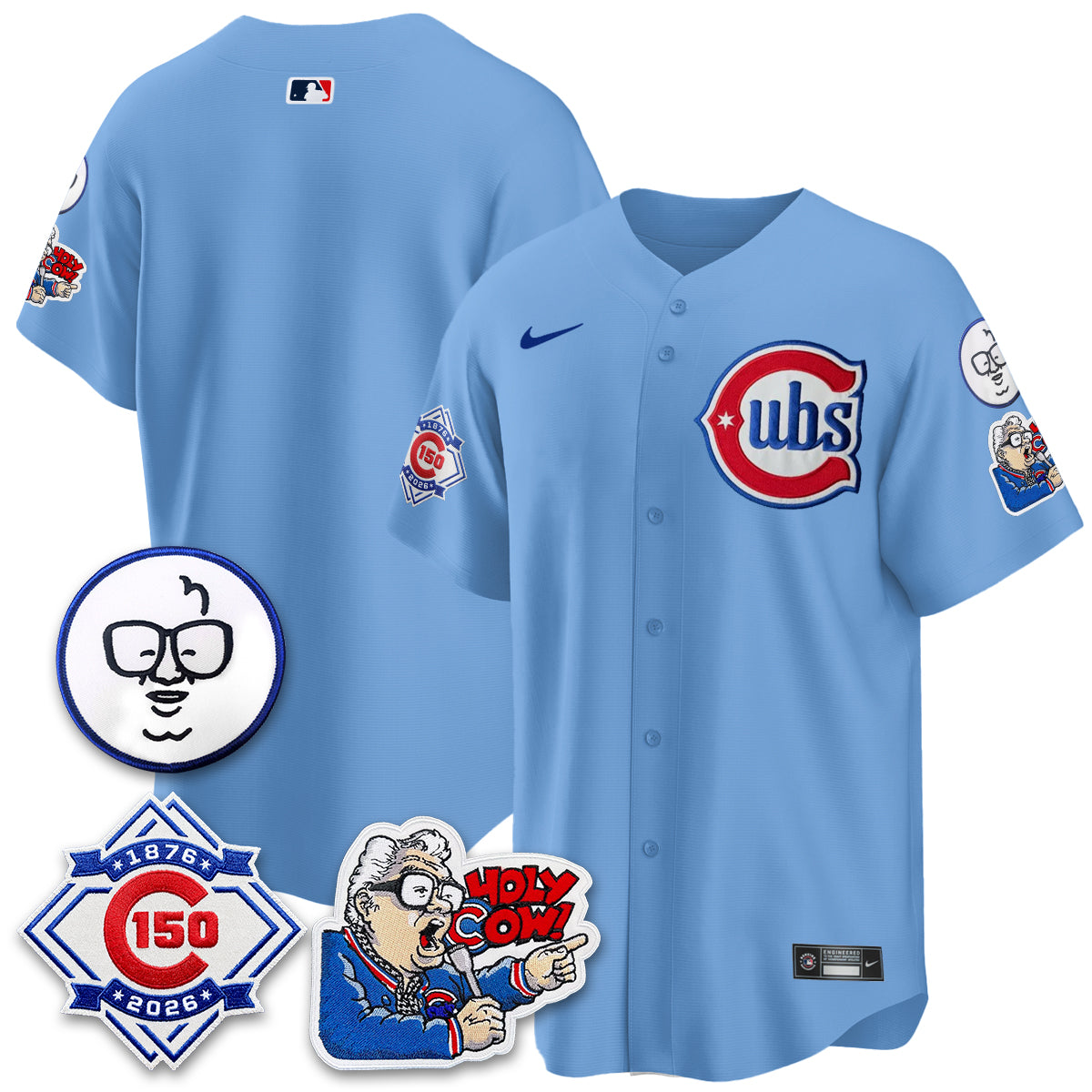CHC 150th Anniversary Harry Caray Holy Cow Vapor Premier Limited Jersey - All Stitched V2-DTD