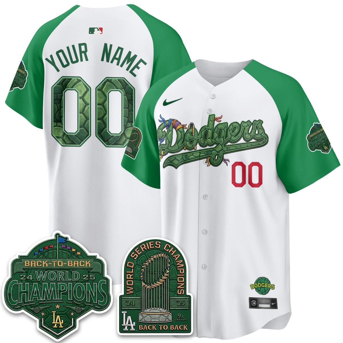 LAD x TMNT 2026 Vapor Custom Jersey - Stitched-DTD