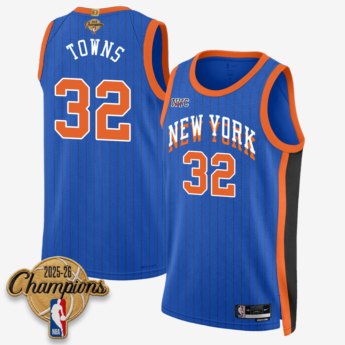 NYK 2026 Basketball Champions Vapor Jersey V2- Stitched-DTD