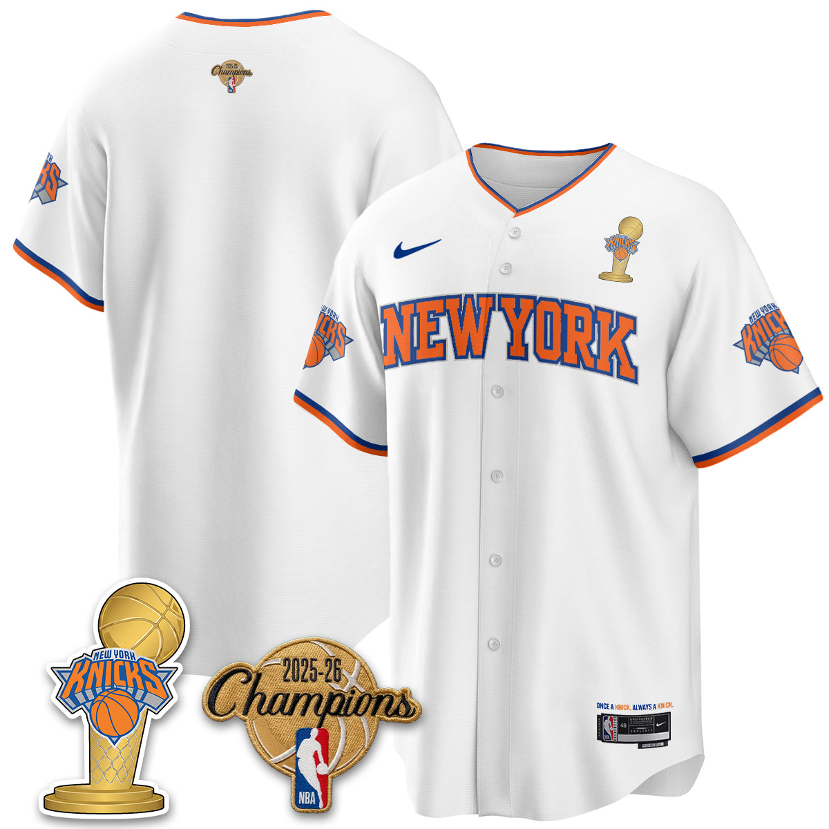 NYK 2026 NBA Champions Vapor Jersey - Stitched-DTD