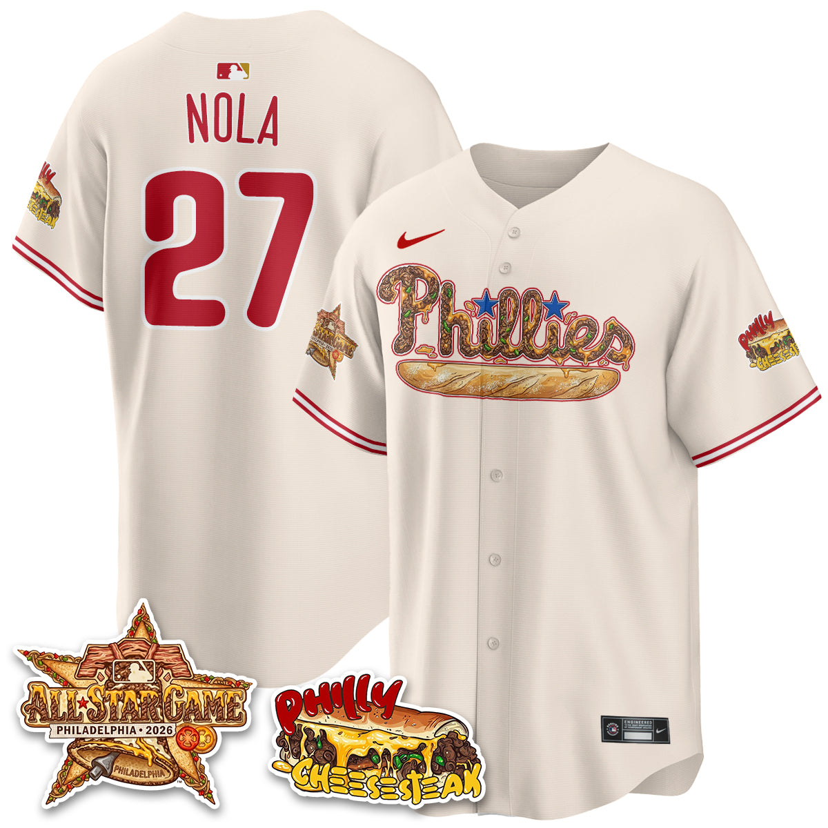 Philadelphia Phillies Cheesesteak Edition Vapor Limited Jersey - Stitched-DTD